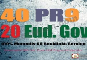 Exclusively 40 Pr9 + 20 EDU GOV High DA 70 Authority Backlinks