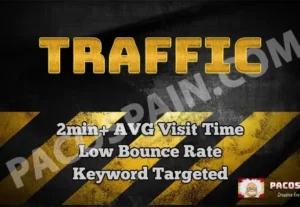 6373Low Bounce Rate Traffic, Long Duration, Keyword Targeted